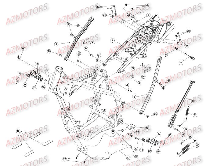 ACCESSOIRES DU CHASSIS BETA Pièces BETA RR 350cc - [2011]