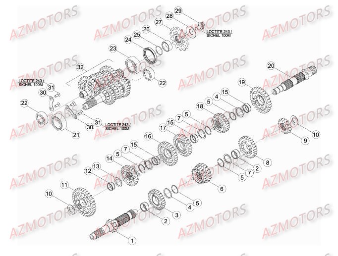 VIS M10X18 FIXATION PIGNON