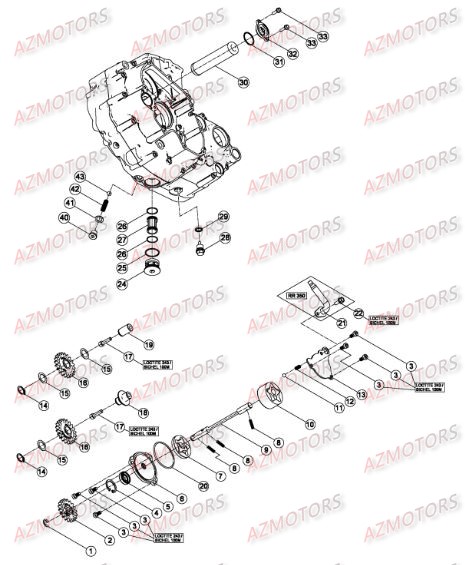 CIRCUIT DE LUBRIFICATION pour 350-RR-11