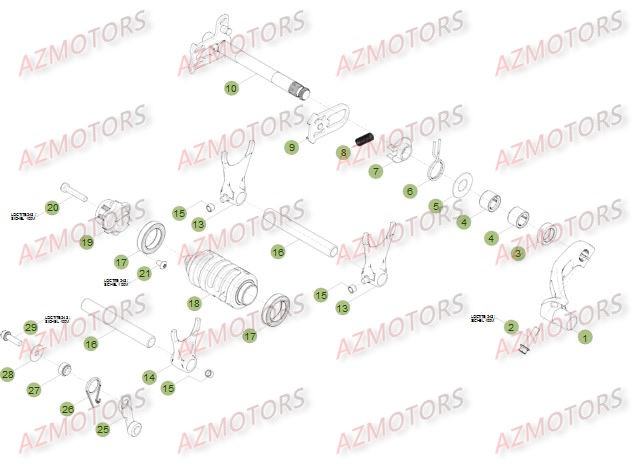 COMMANDE BOITE A VITESSES BETA 350 RR 11