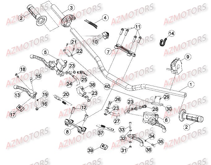 COMMANDES   GUIDON BETA 350 RR 11