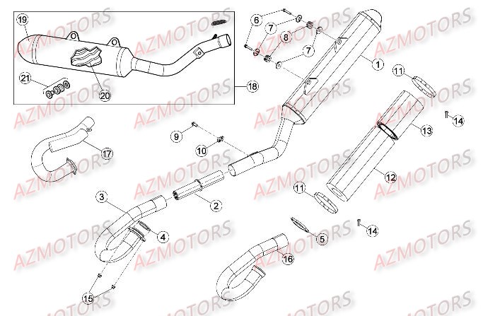 Echappement BETA Pièces Beta RR 4T 350 Enduro - 2011