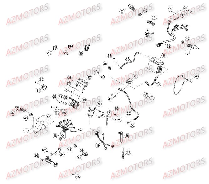 Installation Electrique BETA Pièces Beta RR 4T 350 Enduro - 2011