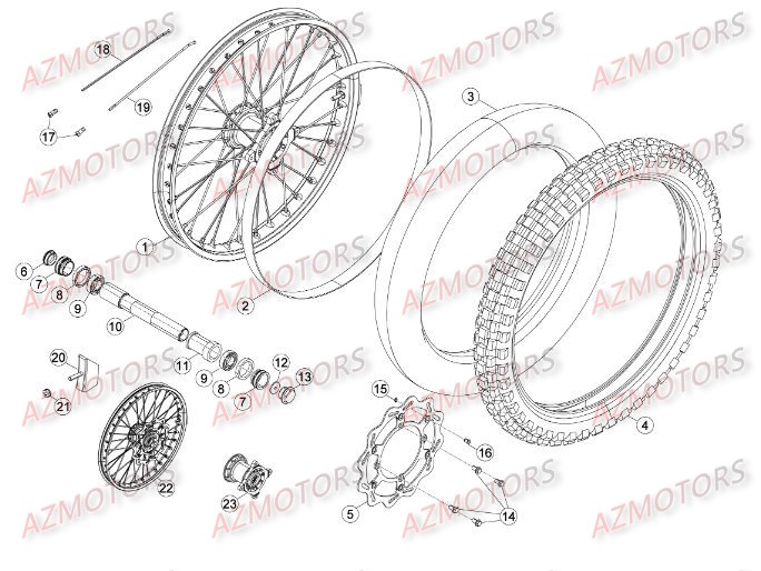 Roue Avant BETA Pièces Beta RR 4T 350 Enduro - 2011