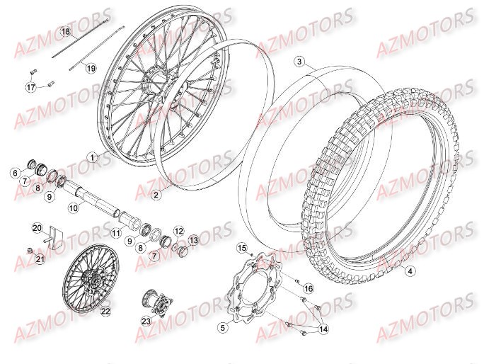 Roue Avant BETA Pièces Beta RR 4T 350 Enduro - 2011