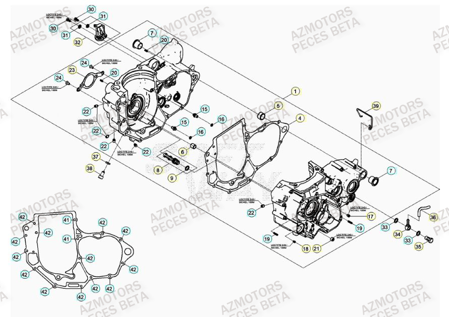 Carter Moteur BETA Pièces BETA RR FACTORY 350cc 4T - [2012]