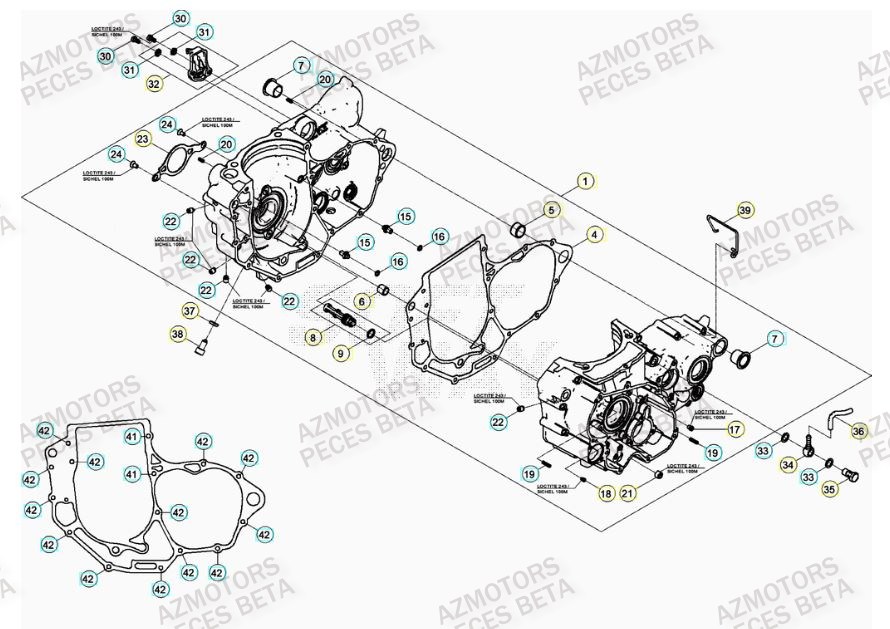 CARTER_MOTEUR BETA Pièces BETA RR FACTORY 350cc 4T - [2012]