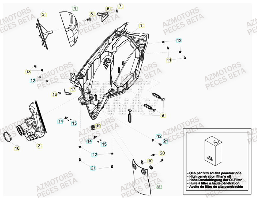 FILTRE A AIR pour 350-RR-FACTORY-12