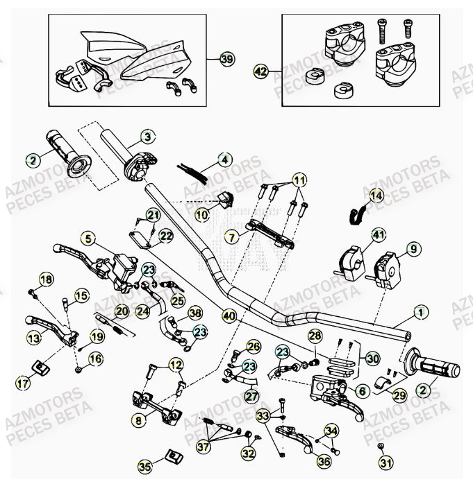 GUIDON pour 350-RR-FACTORY-12