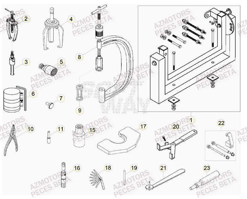 Outils BETA Pièces BETA RR FACTORY 350cc 4T - [2012]