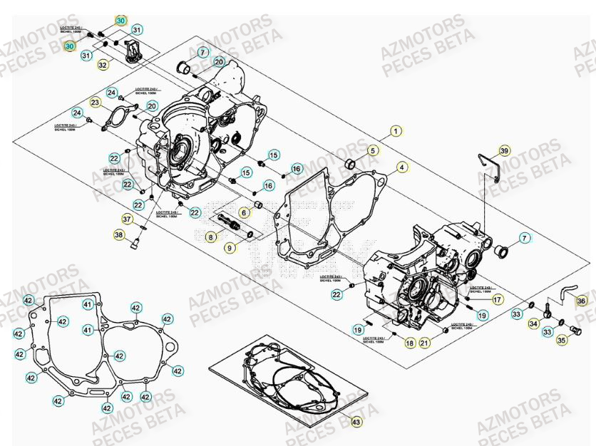 CARTER_MOTEUR BETA Pièces BETA RR FACTORY 350cc 4T - [2014]