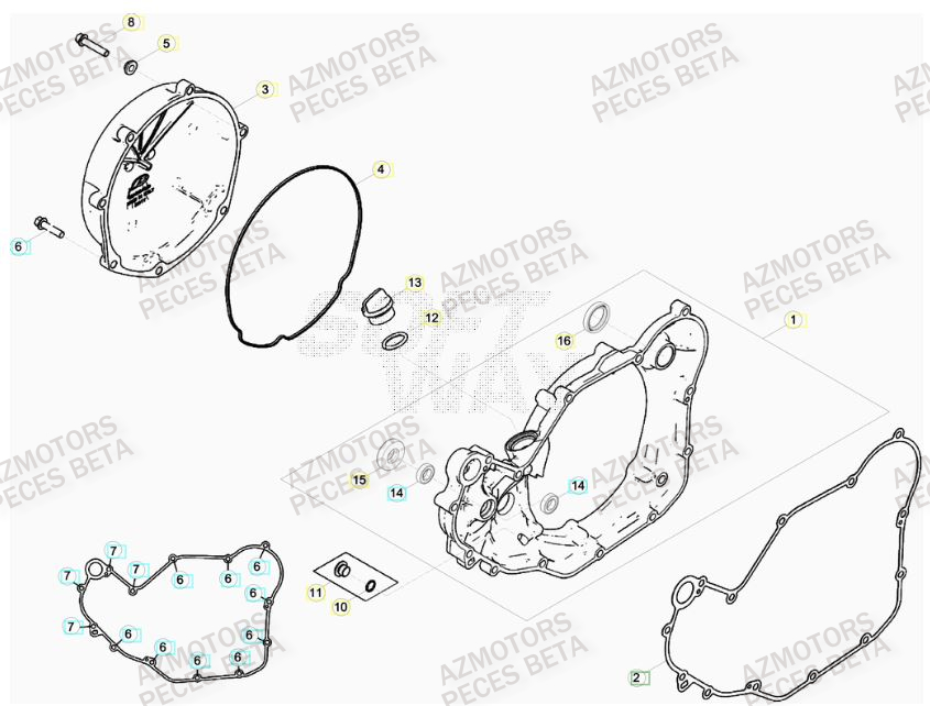 COUVERCLE EMBRAYAGE pour 350-RR-FACTORY-14