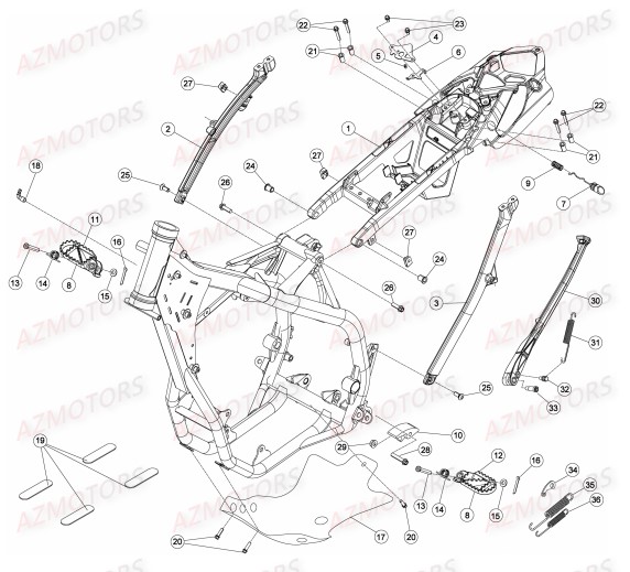 ACCESSOIRES CHASSIS pour 350 RR RACING 15