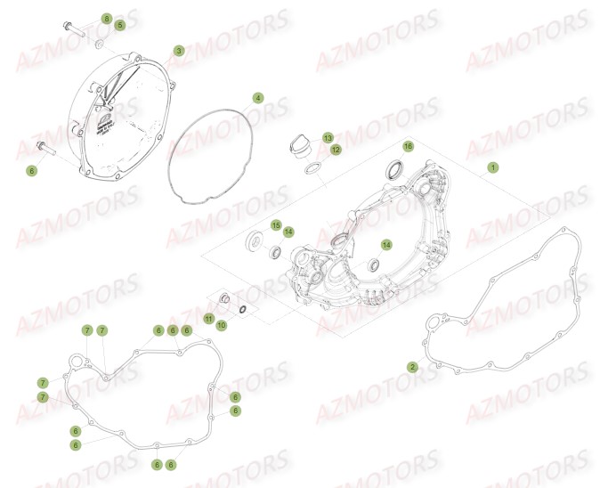 BOUCHON FILTRE HUILE BETA pour CARTER D EMBRAYAGE INTERNE de 350 RR RACING 15