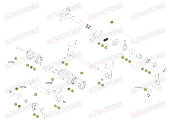 Commande Boite A Vitesses BETA Pièces BETA RR FACTORY 350 4T -(2015)

