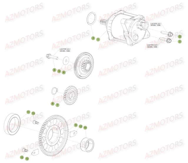 Demarrage Electrique BETA Pièces BETA RR FACTORY 350 4T -(2015)

