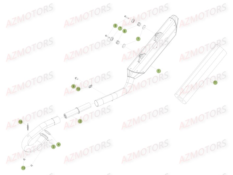 Echappement BETA Pièces BETA RR FACTORY 350 4T -(2015)

