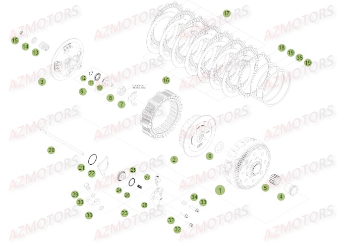 EMBRAYAGE BETA Pièces BETA RR FACTORY 350cc 4T -(2015)