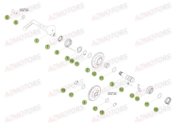 Kick Demarrage BETA Pièces BETA RR FACTORY 350 4T -(2015)

