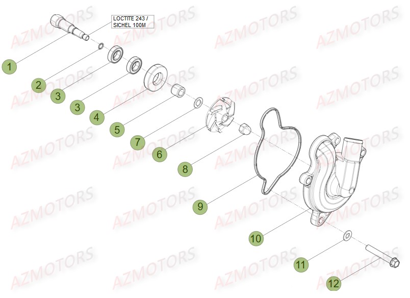 Pompe A Eau BETA Pièces BETA RR FACTORY 350 4T -(2015)


