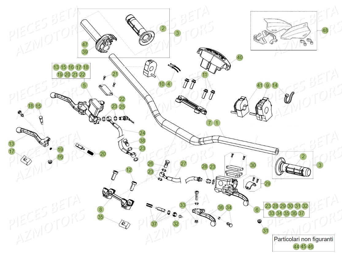 GUIDON_COMMANDES BETA Pièces BETA RR 4T 390 RACING - (2017)