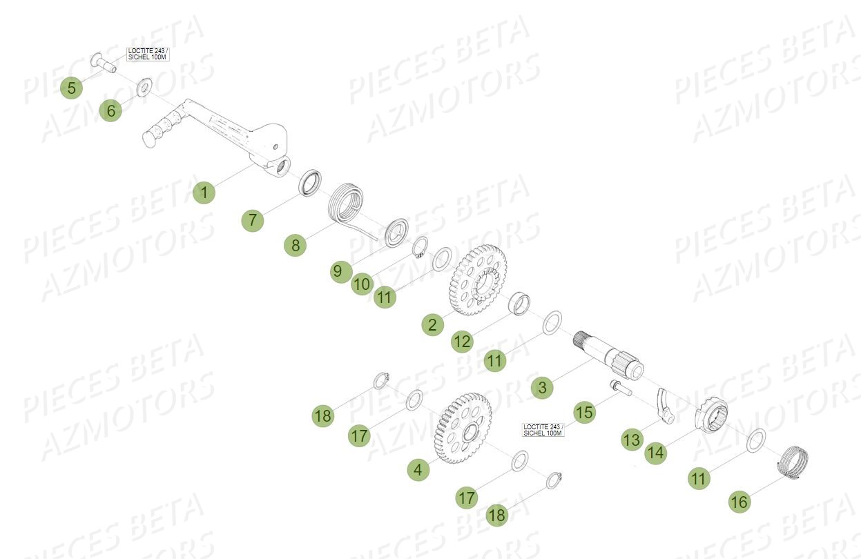 KICK STARTER BETA 390 RR RACING 17