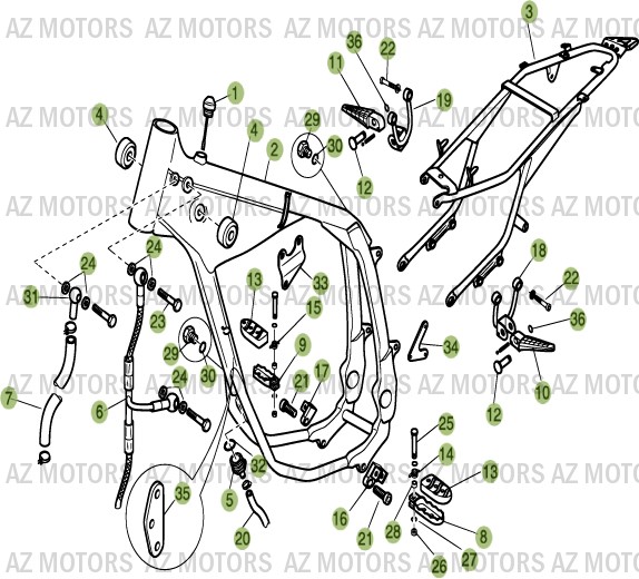 Accessoires Du Chassis BETA Pièces ALP 4.0 350cc EURO2 [2007]