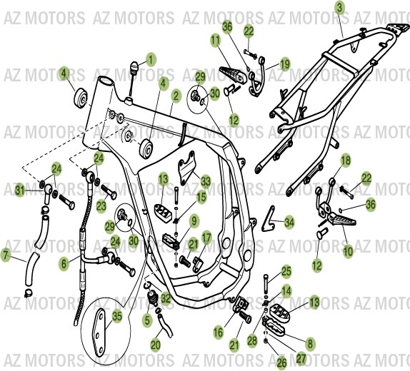 ACCESSOIRES DU CHASSIS BETA 4 ALP 07