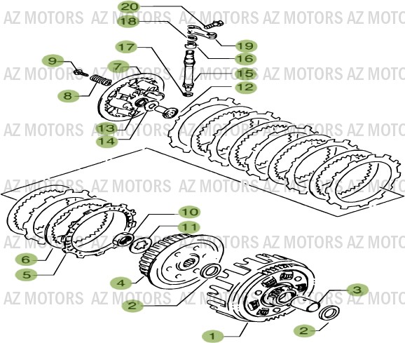 Embrayage BETA Pièces ALP 4.0 350cc EURO2 [2007]