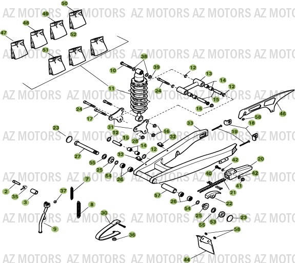 FOURCHE ARRIERE   SUSPENSION ARRIERE BETA 4 ALP 07