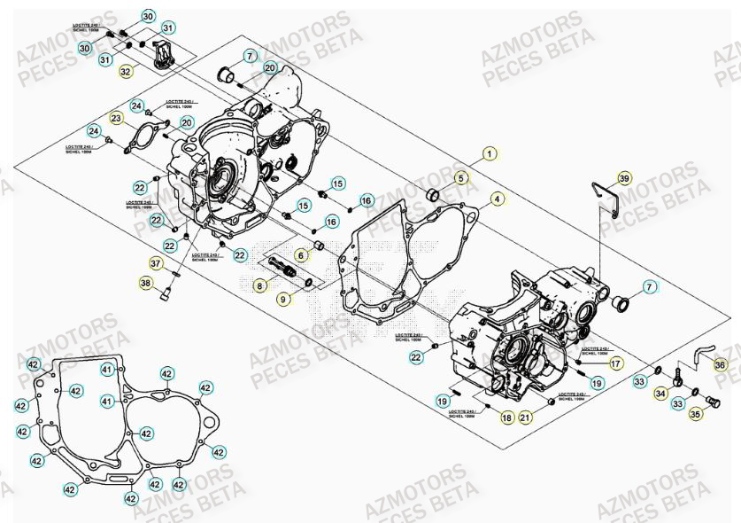 Carter Moteur BETA Pièces BETA RR FACTORY 400cc 4T - [2012]