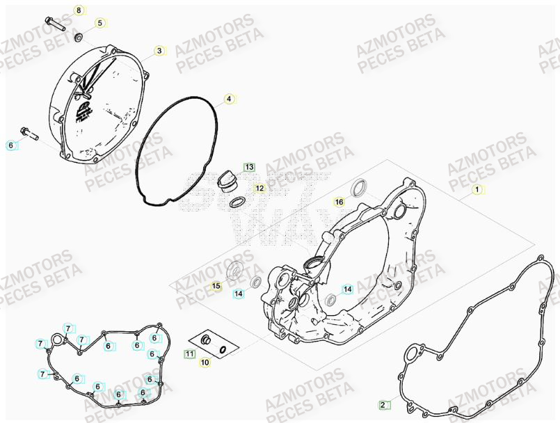BOUCHON ARBRE COUVERCLE D EMBRAYAGE BETA pour COUVERCLE EMBRAYAGE de 400-RR-FACTORY-12