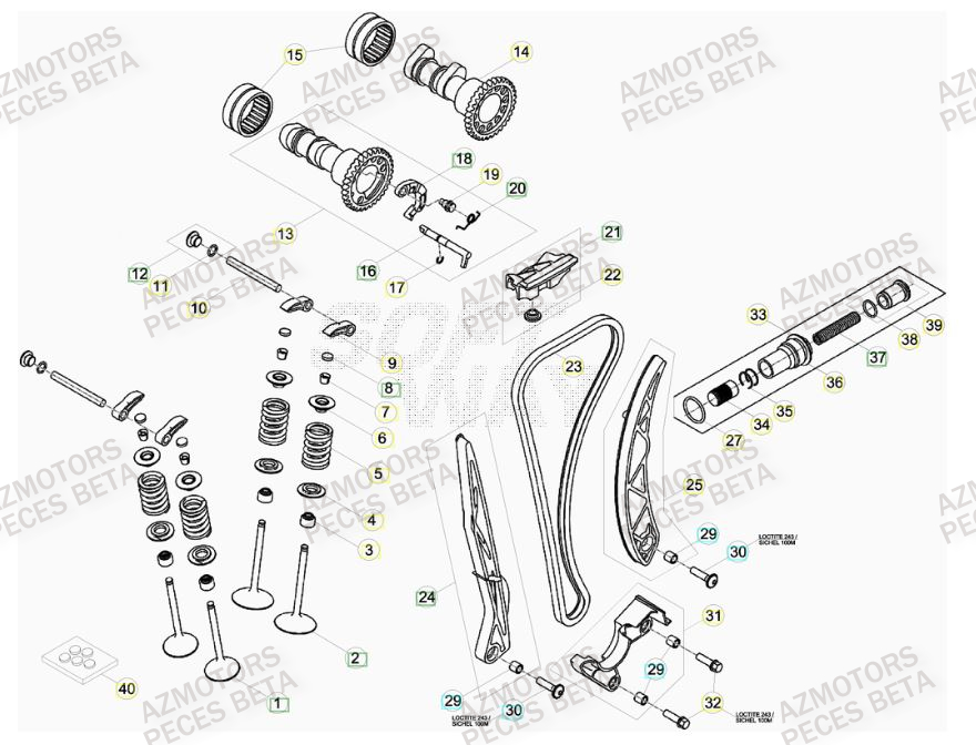 BOUCHON ARBRE COUVERCLE D EMBRAYAGE BETA pour DISTRIBUTION de 400-RR-FACTORY-12