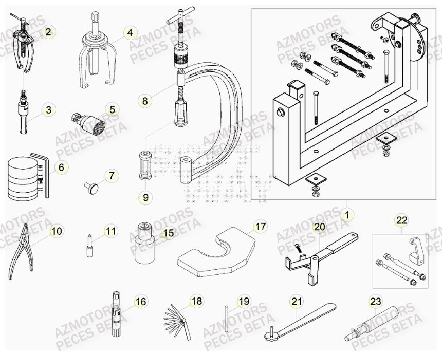 Outils BETA Pièces BETA RR FACTORY 400cc 4T - [2012]