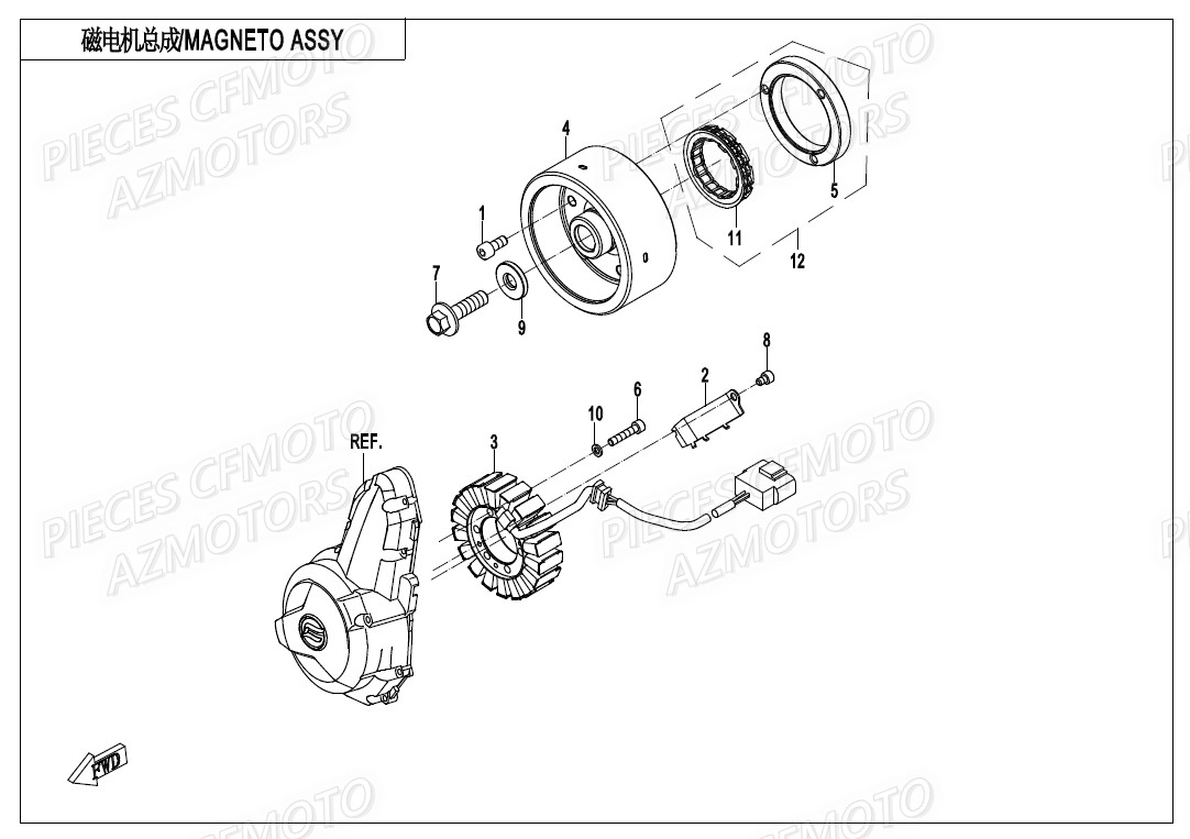Allumage CFMOTO Pièces Origine CFMOTO 400 NK ABS (2019)
