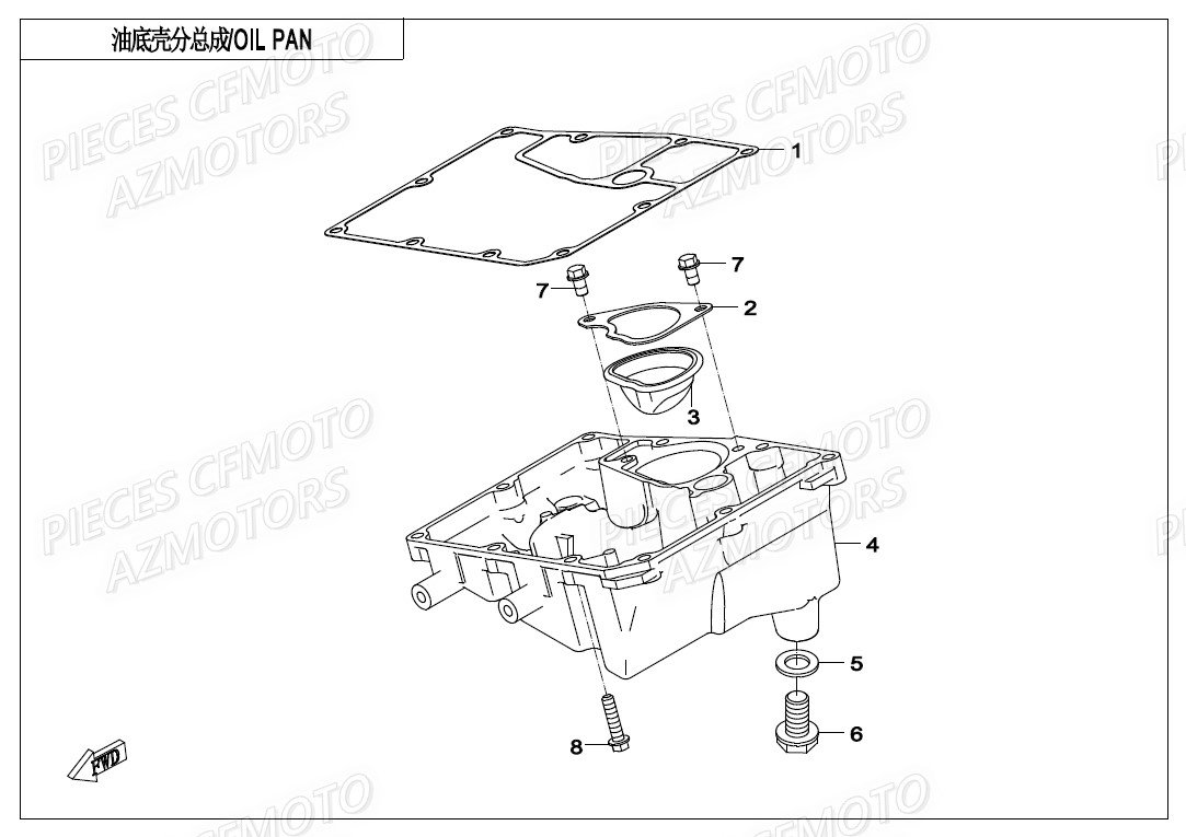 CARTER D HUILE CFMOTO 400 NK 19