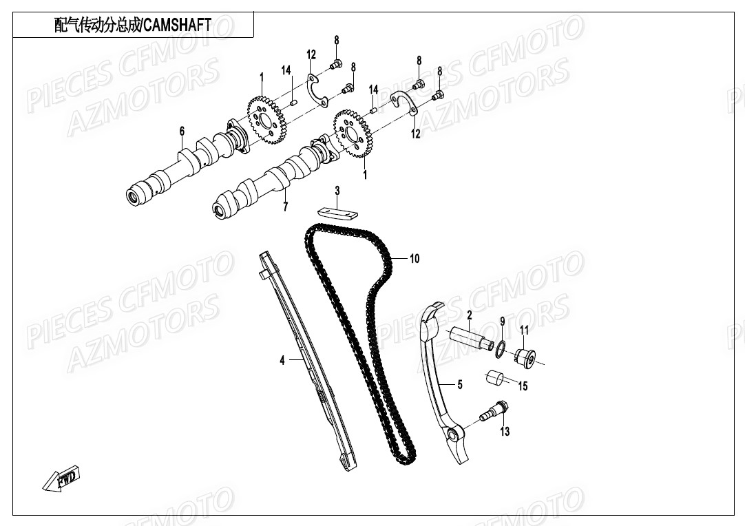 DISTRIBUTION CFMOTO 400 NK 19