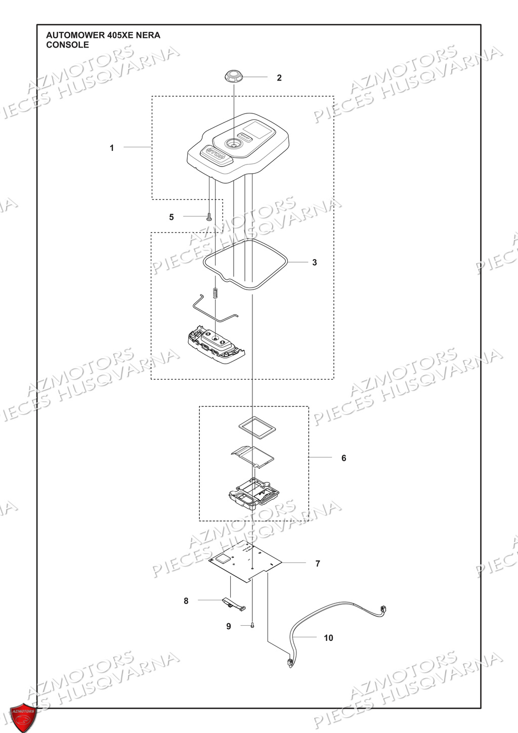 Console HUSQVARNA PIECES 405XE NERA ROBOT TONDEUSE HUSQVARNA
