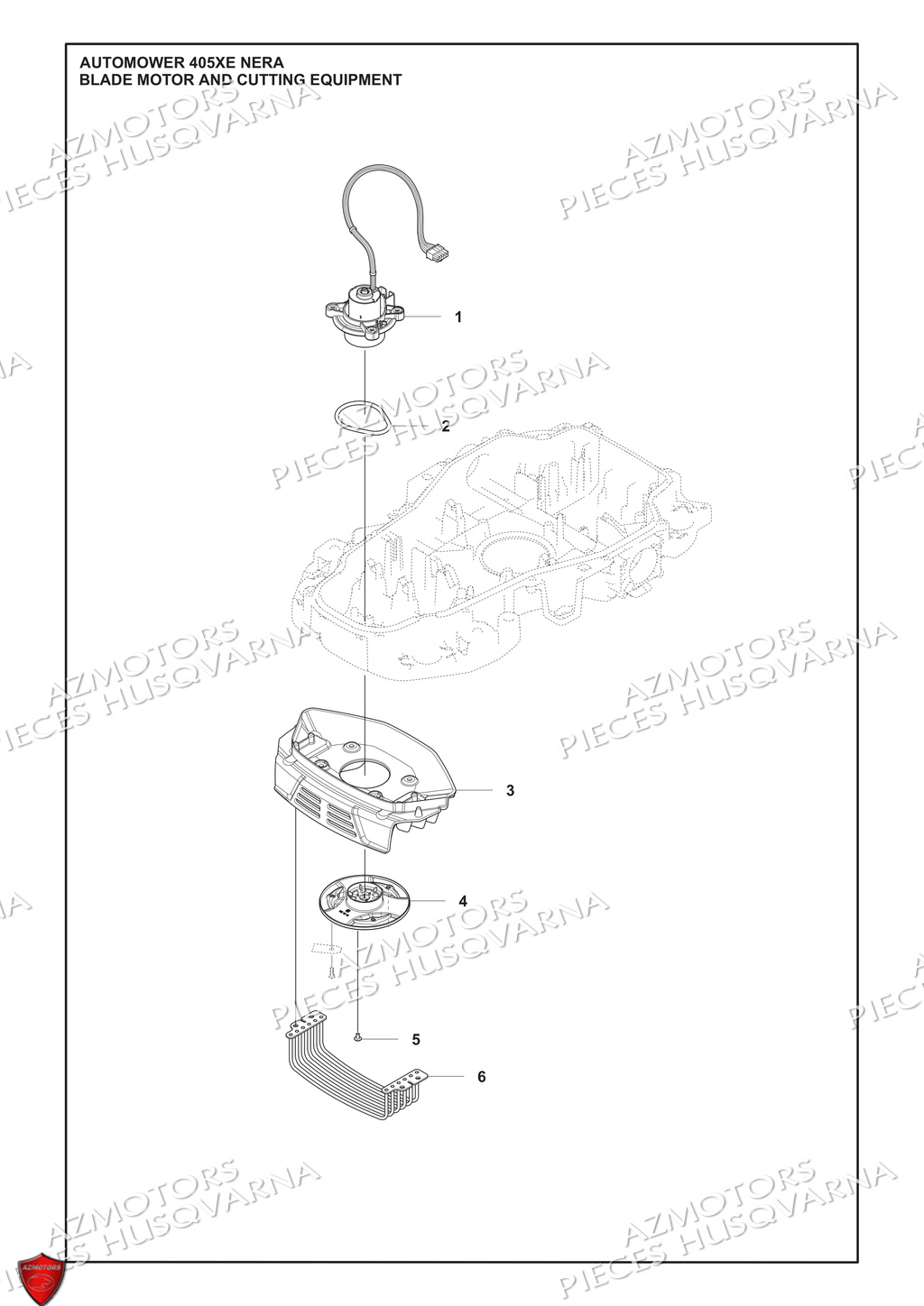 Moteur De Coupe Et Equipement HUSQVARNA PIECES 405XE NERA ROBOT TONDEUSE HUSQVARNA