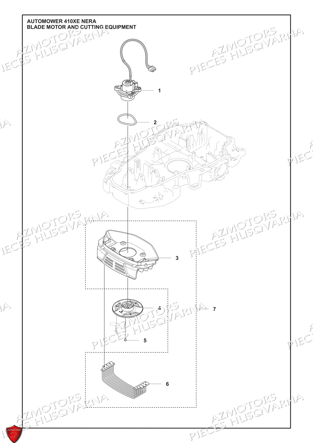 Moteur De Coupe Et Equipement HUSQVARNA PIECES 410XE NERA ROBOT TONDEUSE HUSQVARNA