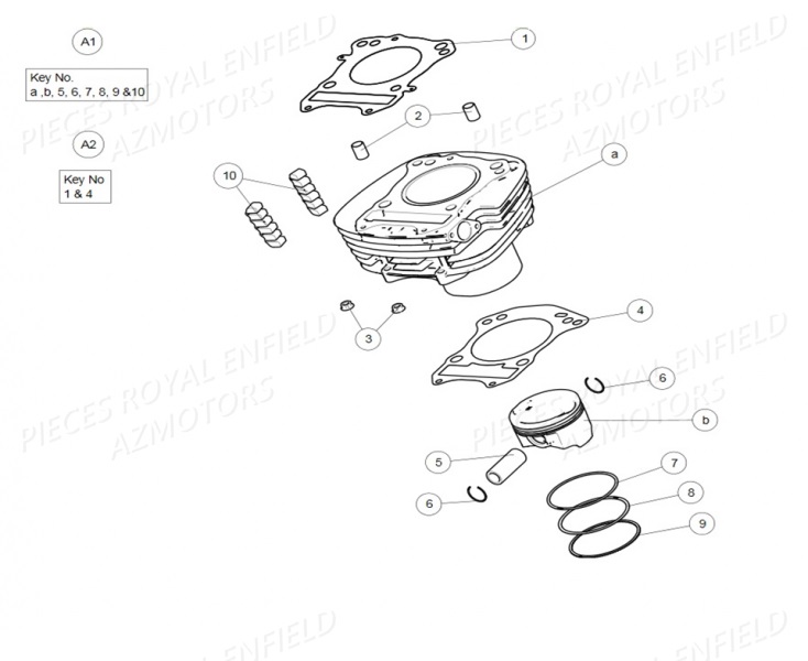 574154/D - JOINT DE CULASSE HIM.(NEW) (Royal Enflied) pour CYLINDRE PISTON de 410 HIMALAYAN