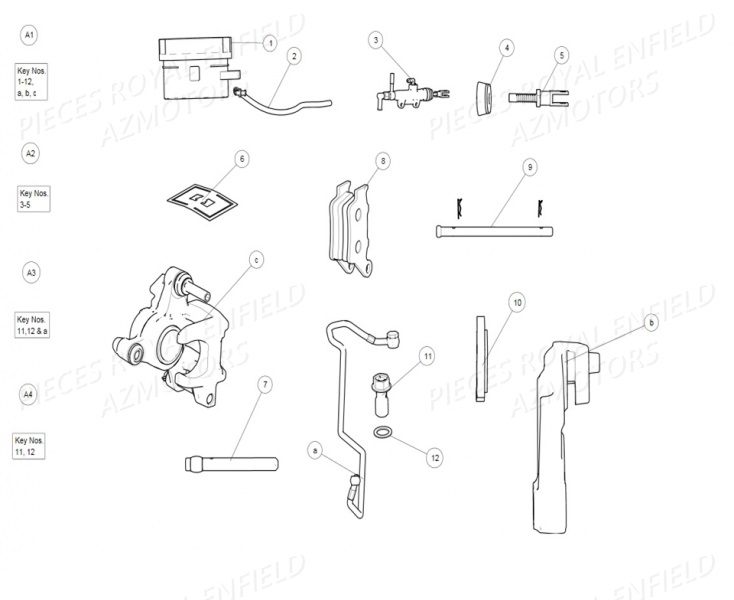 587960/A - RESSORT PLAQUETTE FREIN AR  (Royal Enfield) pour ENSEMBLE FREIN ARRIERE de 410 HIMALAYAN