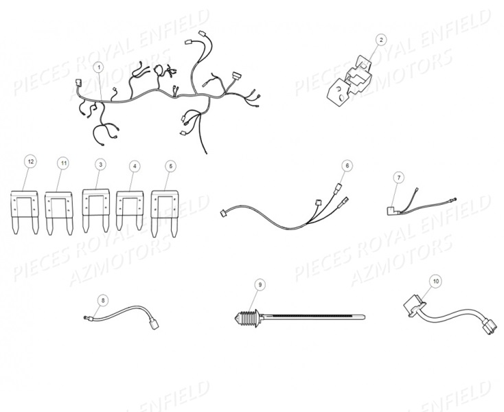 1010397/A - FUSIBLE- 5A  (Royal Enfield) pour FAISCEAU ELECTRIQUE de 410 HIMALAYAN