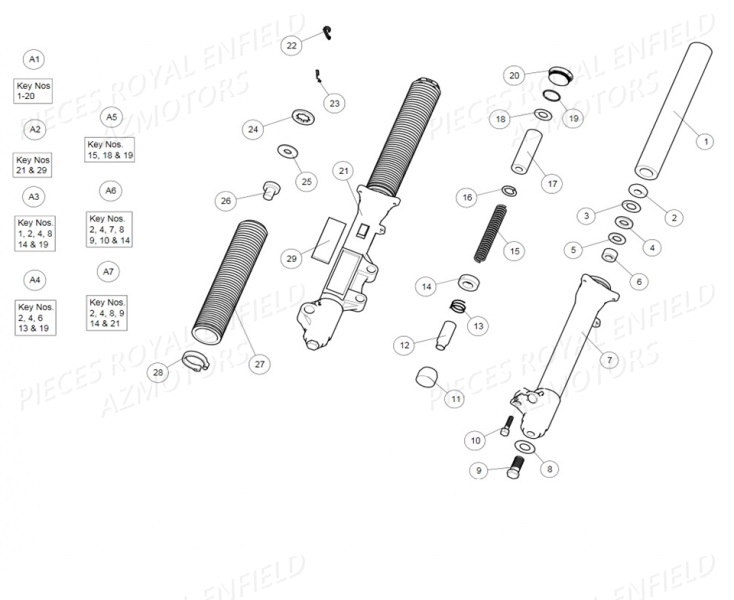 594408 - CACHE POUSSIERE D41  (Royal Enfield) pour FOURCHE de 410 HIMALAYAN
