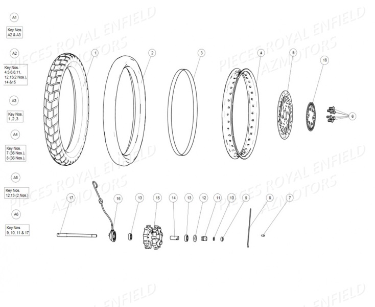 ROUE_AVANT ROYAL ENFIELD Pieces Origine Himalayan 410 Euro4