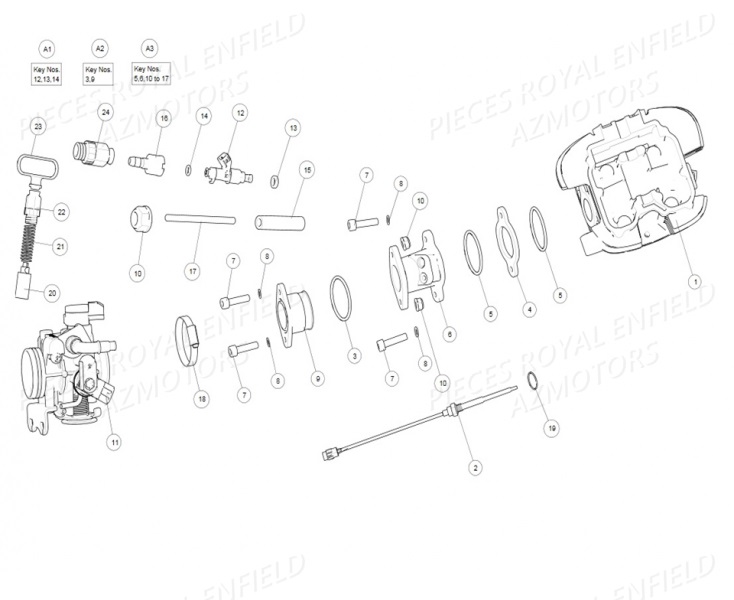 144636/A - RONDELLE JOINT CUIVRE(6X12X1) (Royal Enflied) pour SYSTEME INJECTION de 410 HIMALAYAN