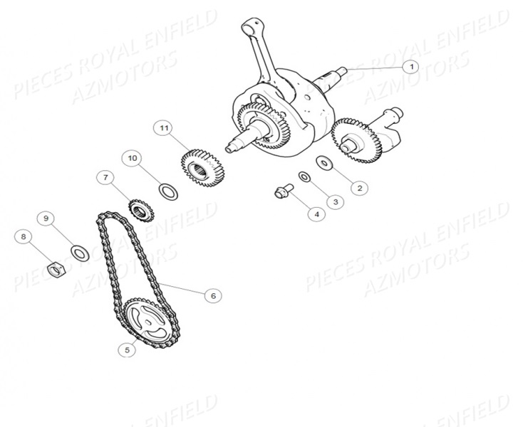 VILBREQUIN_BALANCIER ROYAL ENFIELD Pieces Origine Himalayan 410 Euro4