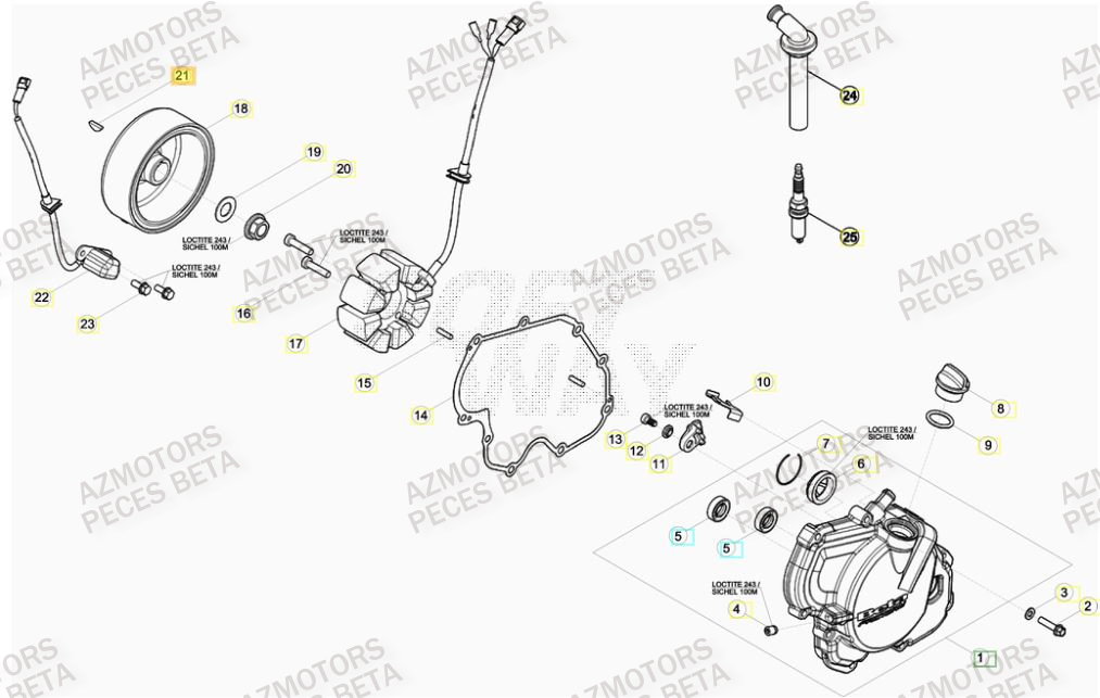 ALLUMAGE BETA Pièces BETA RR FACTORY 430cc 4T -(2015)