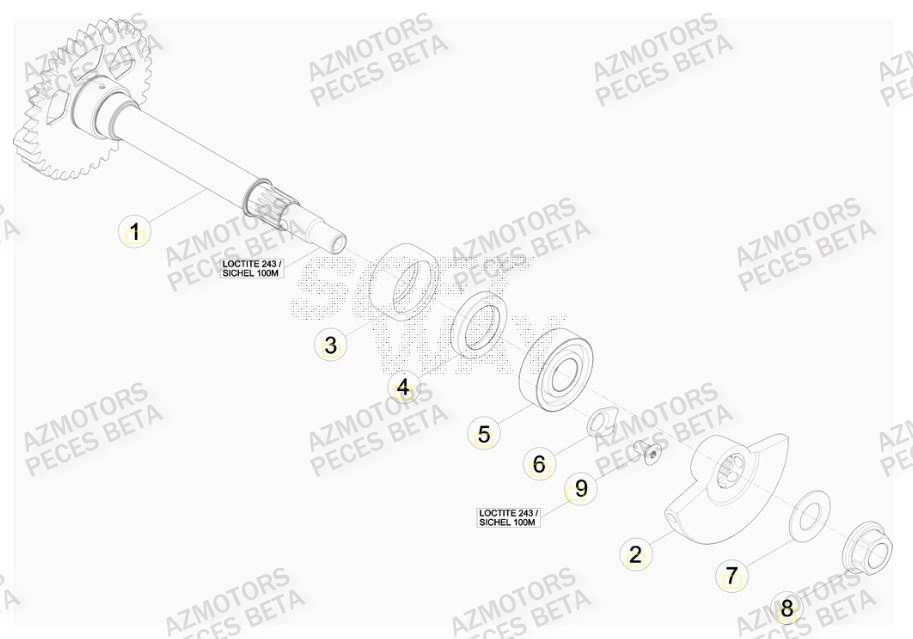 Arbre Equilibrage BETA Pièces BETA RR 4T RACING 430 -(2015)

