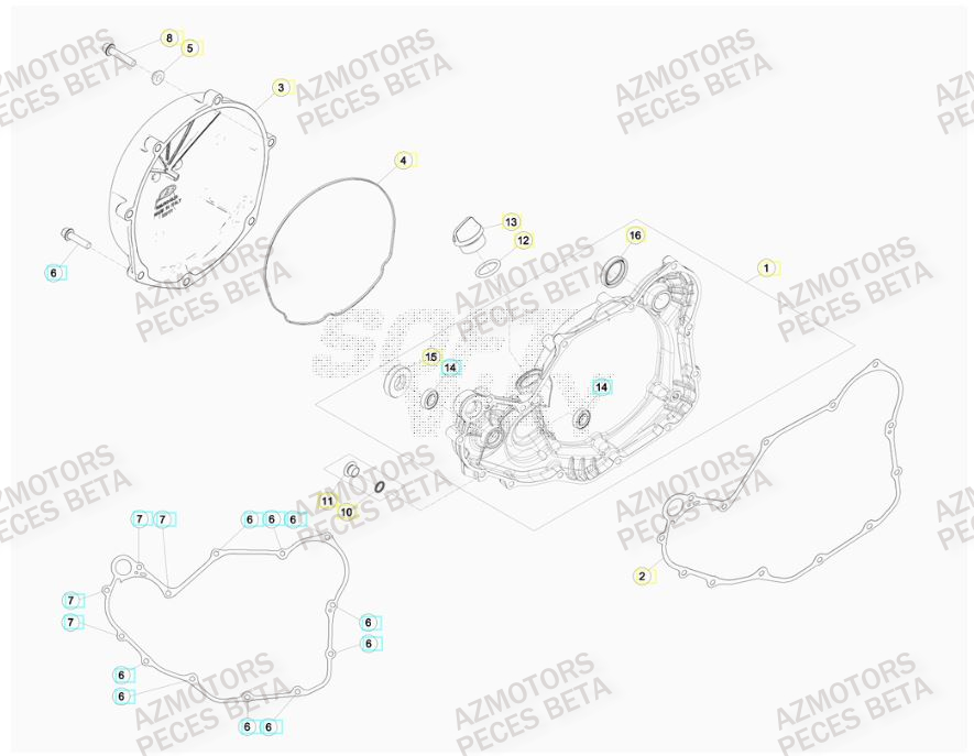 COUVERCLE EMBRAYAGE pour 430 RR RACING 15